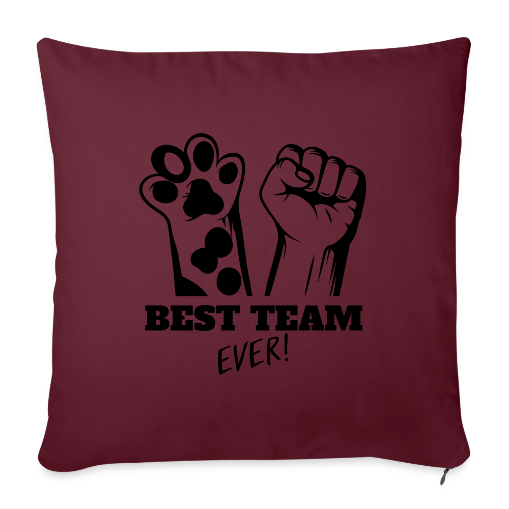 Best Team Ever Kissen Black Edition - Burgunderrot
