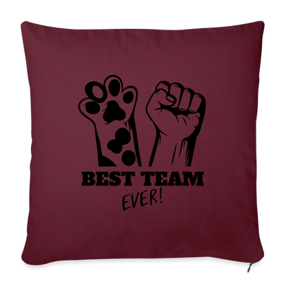 Best Team Ever Kissen Black Edition - Burgunderrot