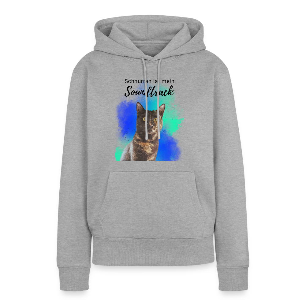 Nala's Hoodie Schnurren ist mein Soundtrack Black Edition - Grau meliert