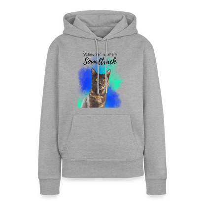 Nala's Hoodie Schnurren ist mein Soundtrack Black Edition - Grau meliert