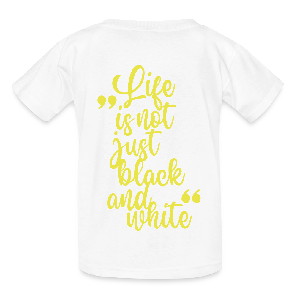 LiNBW. Crew T-Shirt Yellow Edition Life is not just black and white - Weiß