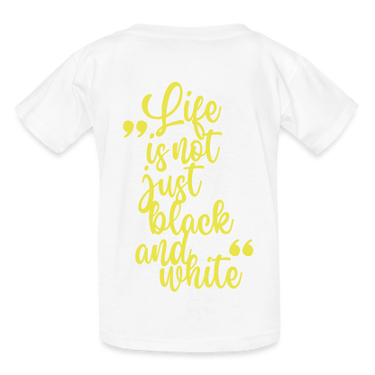 LiNBW. Crew T-Shirt Yellow Edition Life is not just black and white - Weiß
