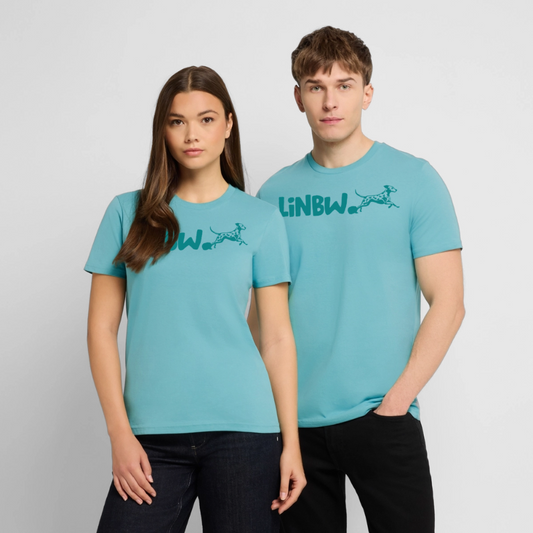 LiNBW. Unisex T-Shirt Premium Crew Blue Edition Life is not just black and white - LiNBW.