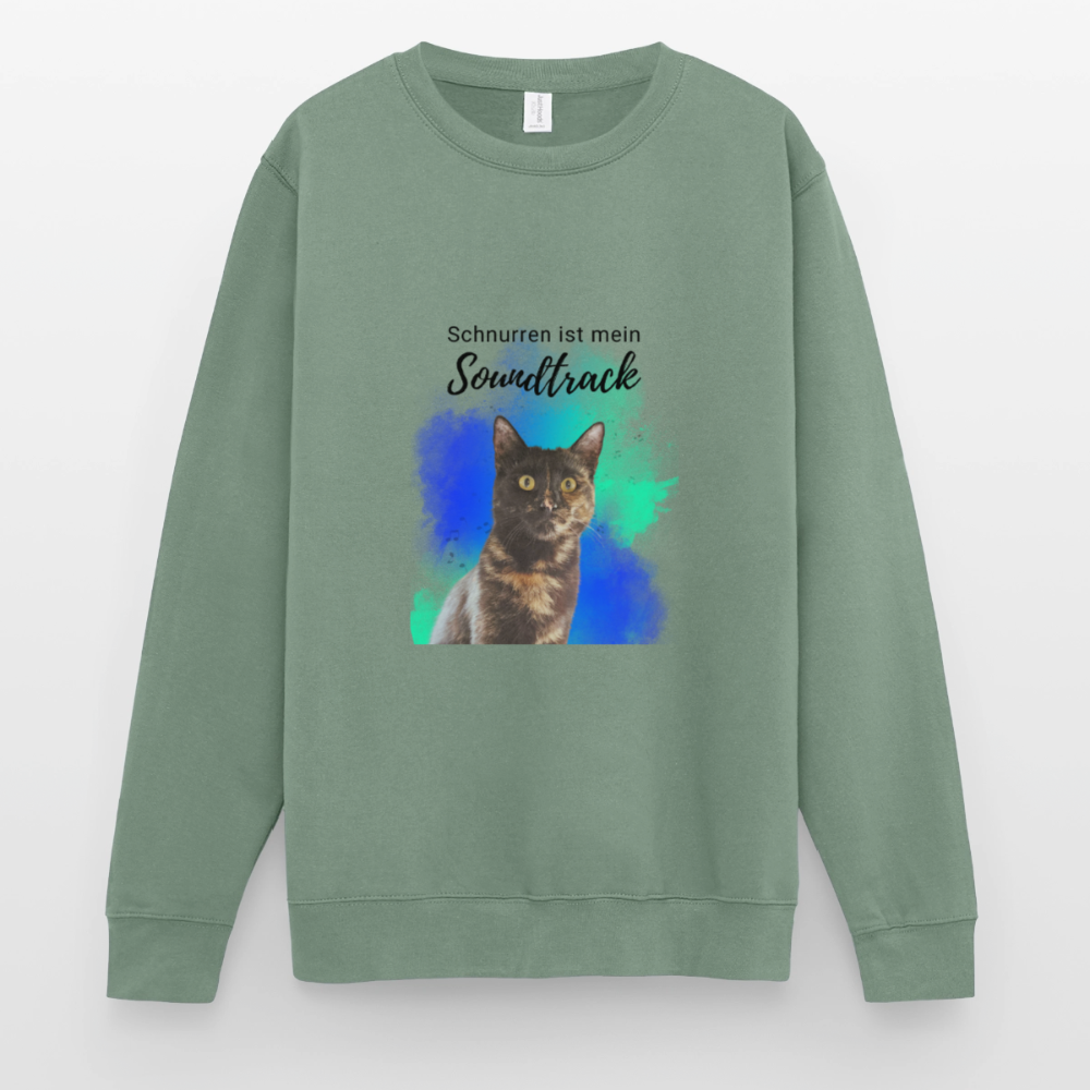 Nala's Classic Pullover Schnurren ist mein Soundtrack Black Edition - Graugrün