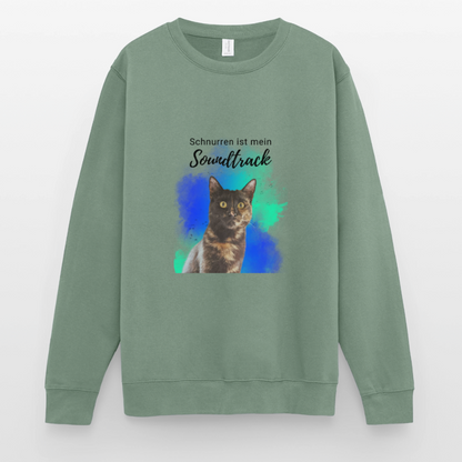 Nala's Classic Pullover Schnurren ist mein Soundtrack Black Edition - Graugrün