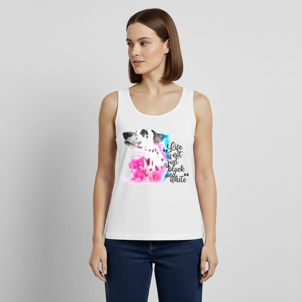 Boa´s Tank Top Premium Splash Life is not just black and white Edition Black - Weiß