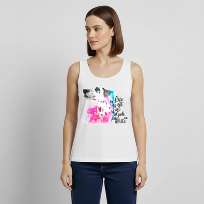 Boa´s Tank Top Premium Splash Life is not just black and white Edition Black - Weiß