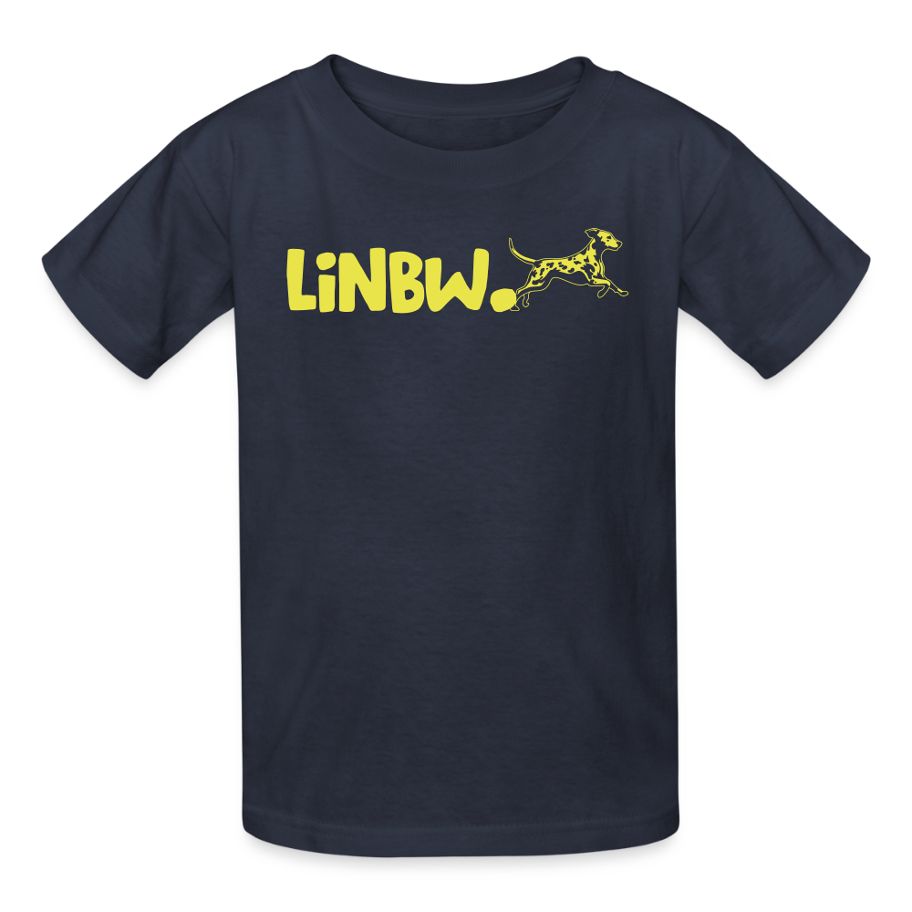 LiNBW. Crew T-Shirt Yellow Edition Life is not just black and white - Navy