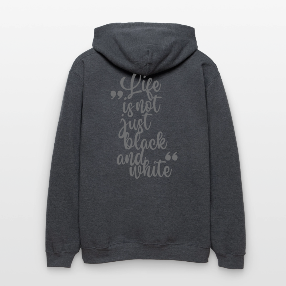 LiNBW. Crew Hoodie Grey Edition Life is not just black and white - Dunkelgrau meliert