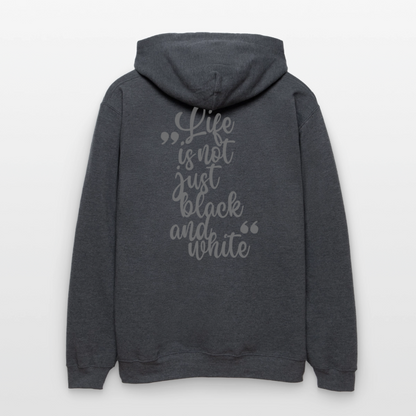LiNBW. Crew Hoodie Grey Edition Life is not just black and white - Dunkelgrau meliert