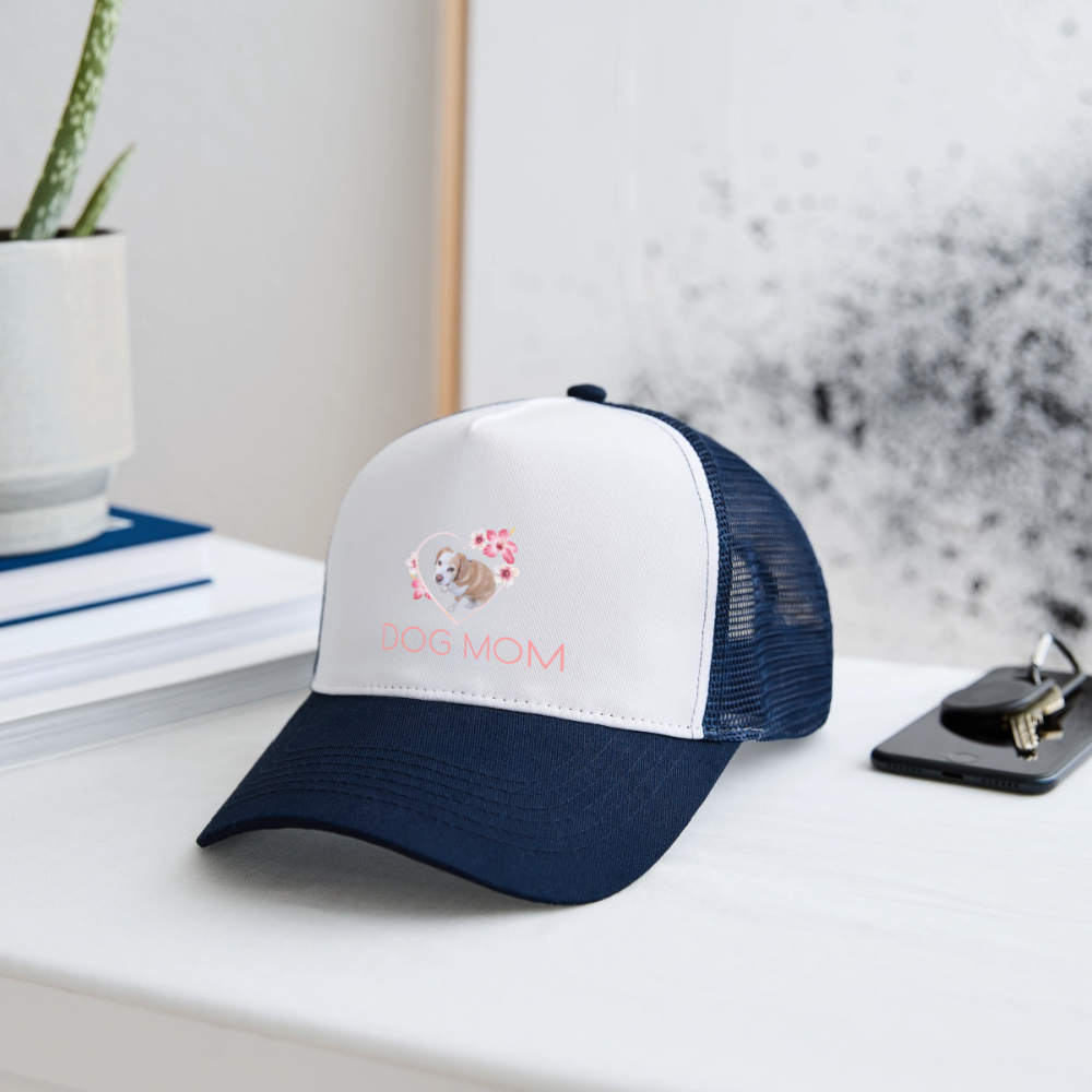 Luna´s Trucker Cap DOG MOM - Weiß/Navy