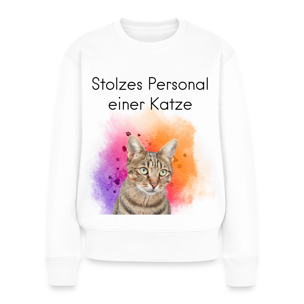 Pedro's Pullover Stolzes Personal einer Katze Black Edition - Weiß