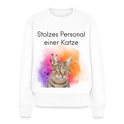 Pedro's Pullover Stolzes Personal einer Katze Black Edition - Weiß