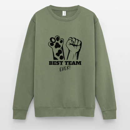 Best Team Ever Classic Pullover Black Edition - Armeegrün
