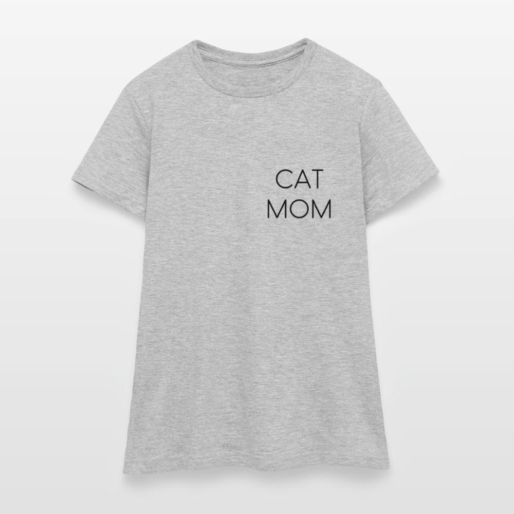Pedro's T-Shirt CAT MOM Stolzes Personal einer Katze Black Edition - Grau meliert