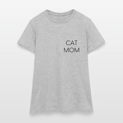 Pedro's T-Shirt CAT MOM Stolzes Personal einer Katze Black Edition - Grau meliert