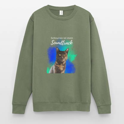 Nala's Classic Pullover Schnurren ist mein Soundtrack White Edition - Armeegrün