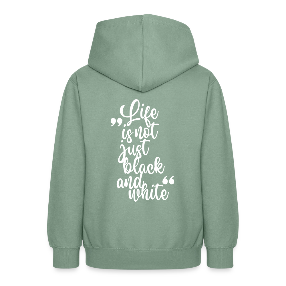 LiNBW. Crew Hoodie Life is not just black and white Edition White - LiNBW.