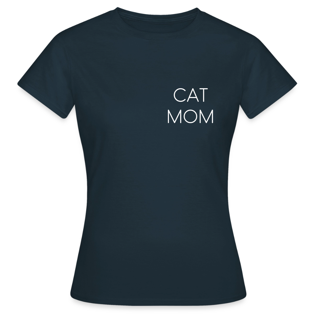 Pedro's T-Shirt CAT MOM Stolzes Personal einer Katze White Edition - Navy