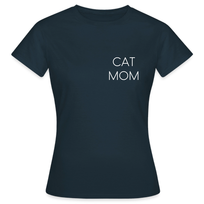 Pedro's T-Shirt CAT MOM Stolzes Personal einer Katze White Edition - Navy