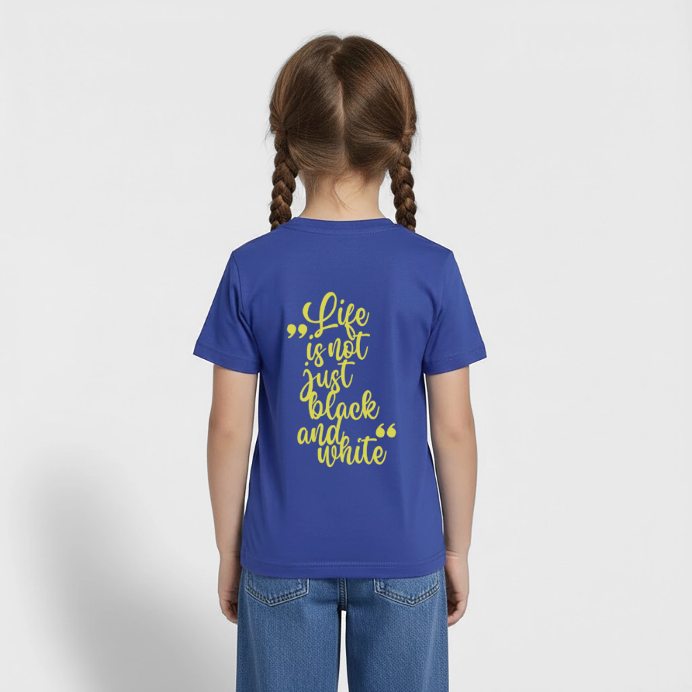LiNBW. Crew T-Shirt Yellow Edition Life is not just black and white - Royalblau