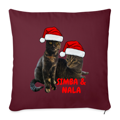 Simba´s und Nala´s Kissen Weihnachtsedition - Burgunderrot