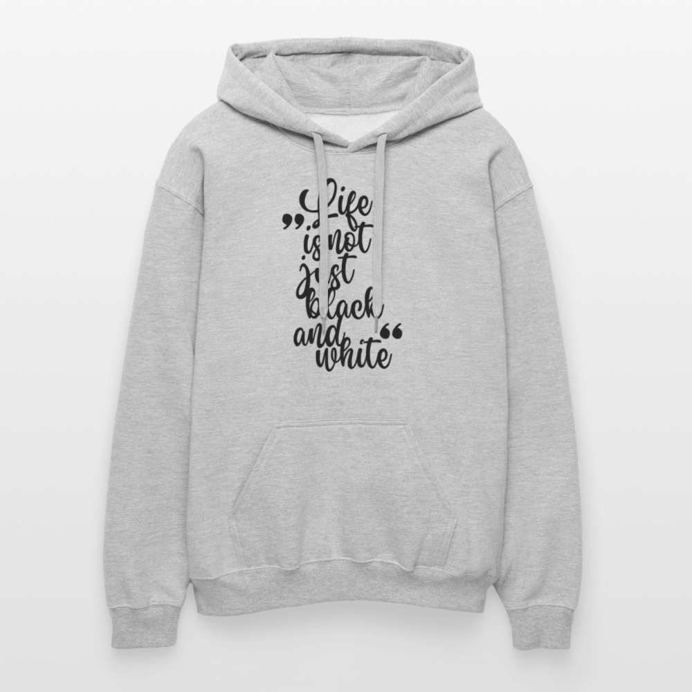 Life is not just black and white Hoodie Black Edition - Hellgrau meliert