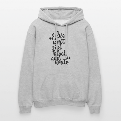 Life is not just black and white Hoodie Black Edition - Hellgrau meliert