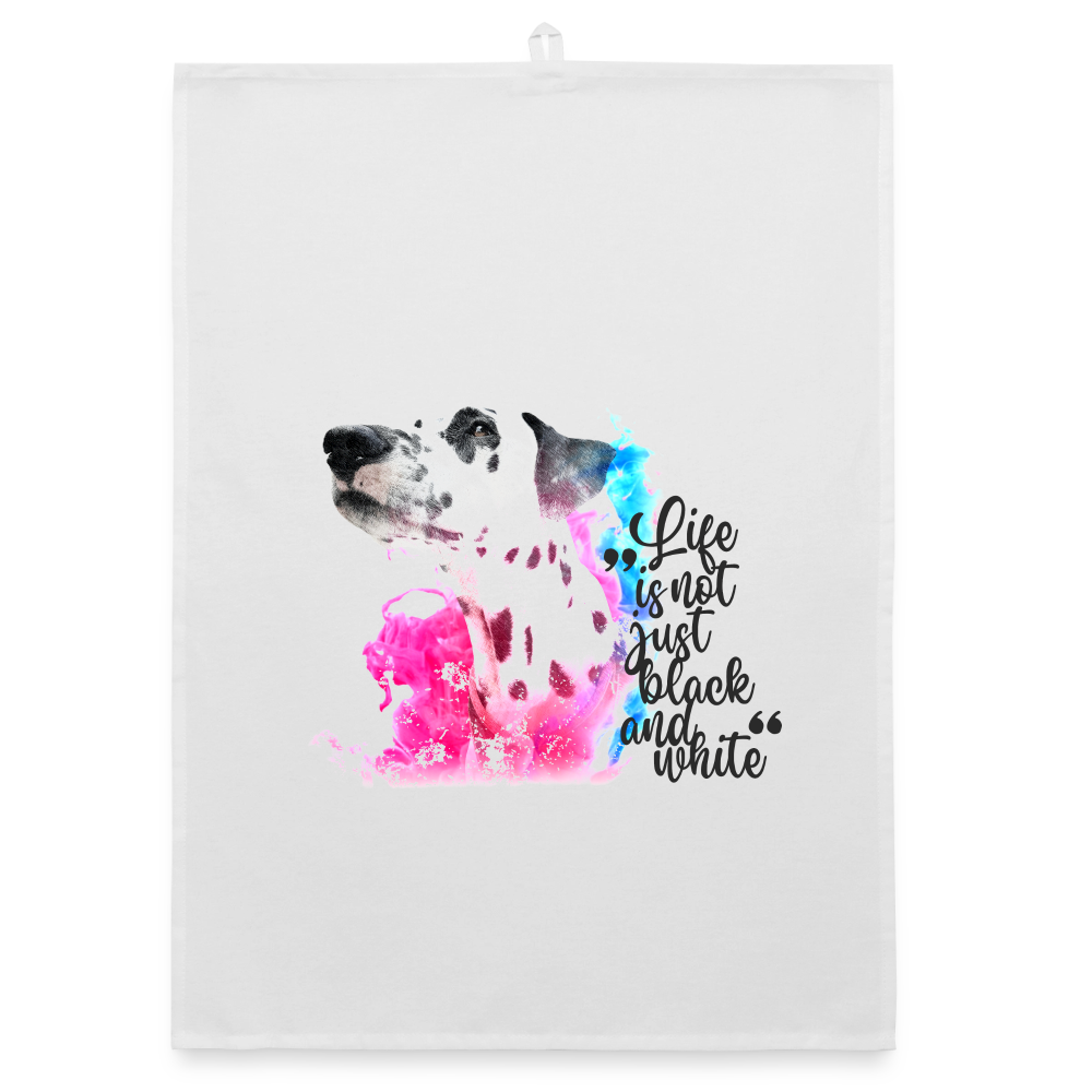 Boa´s Geschirrtuch Splash Life is not just black and white Edition Black - LiNBW.