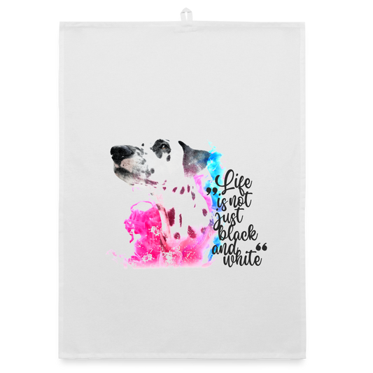 Boa´s Geschirrtuch Splash Life is not just black and white Edition Black - LiNBW.