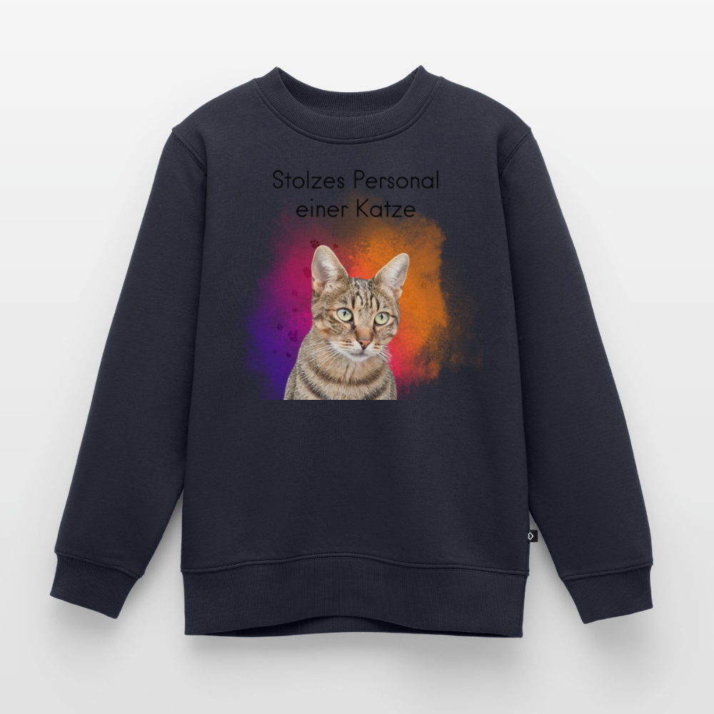 Pedro's Pullover Stolzes Personal einer Katze Black Edition - Navy