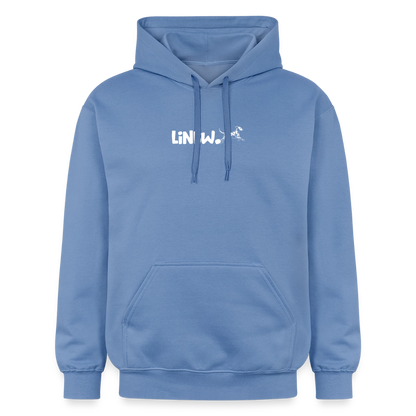 LiNBW. Crew Hoodie White Edition Life is not just black and white - Carolina Blue