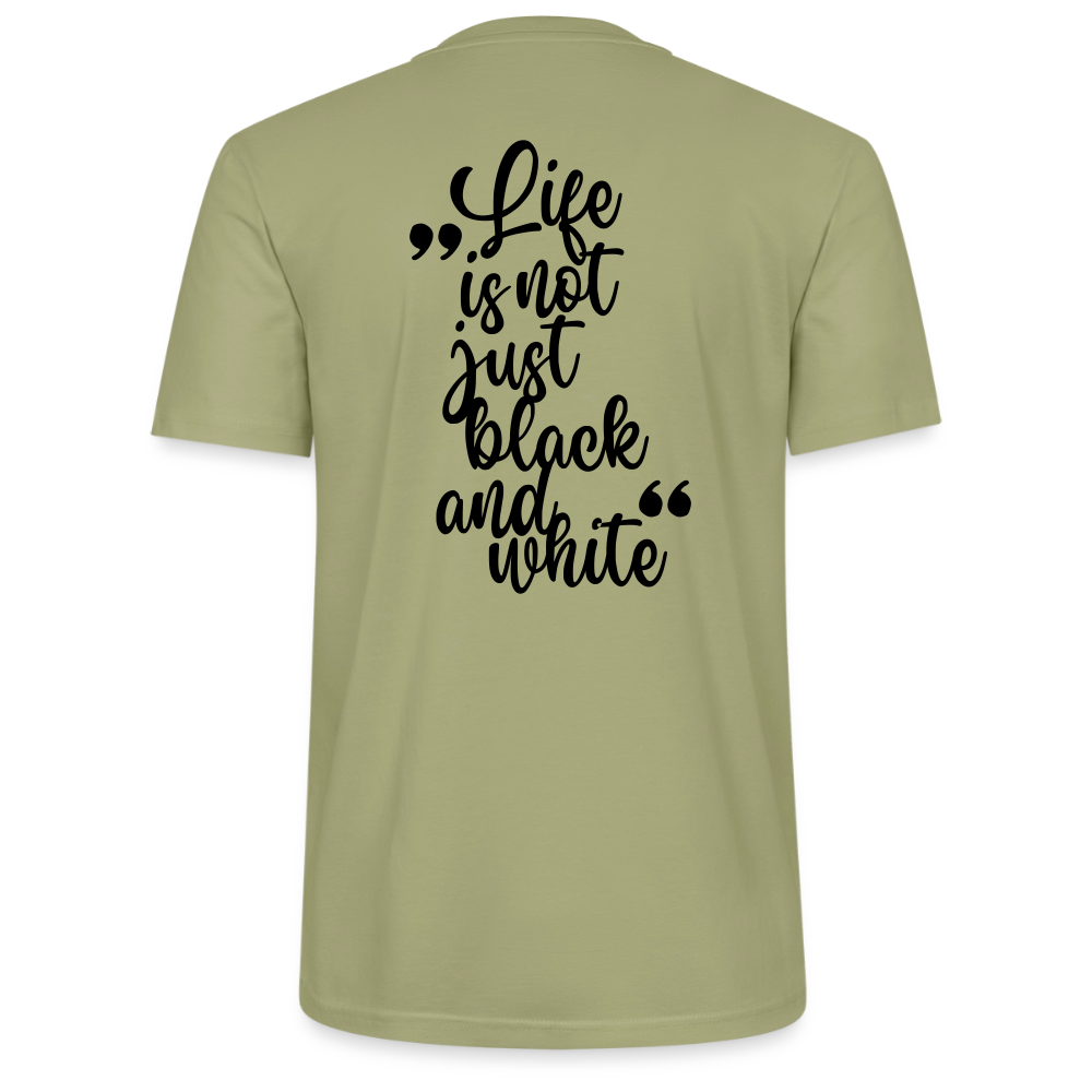 LiNBW. Unisex T-Shirt Premium Crew Black Edition Life is not just black and white - LiNBW.