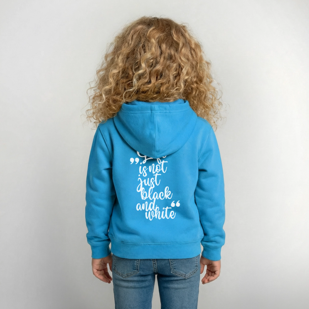 LiNBW. Crew Hoodie Life is not just black and white Edition White - LiNBW.
