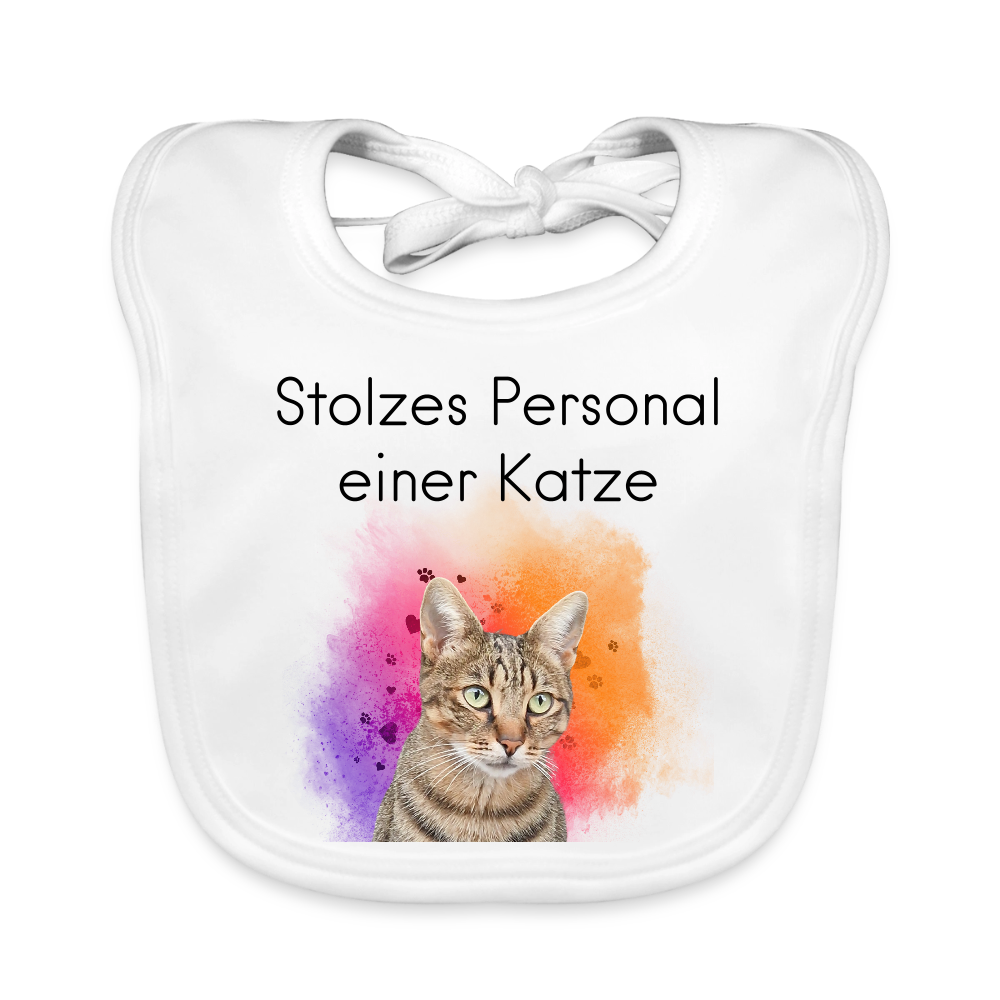Pedro´s Lätzchen Stolzes Personal einer Katze - Weiß