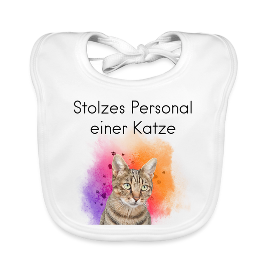 Pedro´s Lätzchen Stolzes Personal einer Katze - Weiß