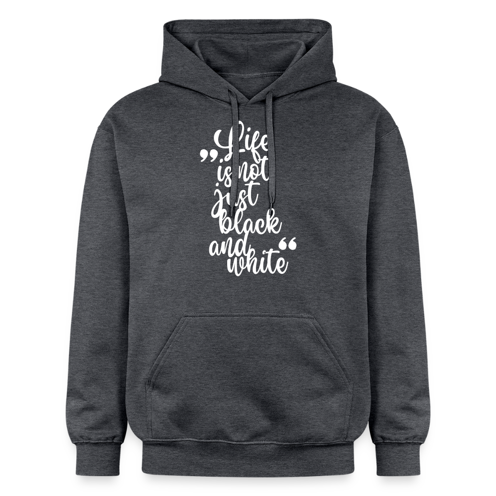 Life is not just black and white Hoodie White Edition - Dunkelgrau meliert