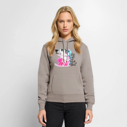 Boa's Hoodie Splash Life is not just black and white Edition Black - Taupe