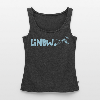 LiNBW. Tank Top Premium Blue Edition Life is not just black and white - Anthrazit meliert
