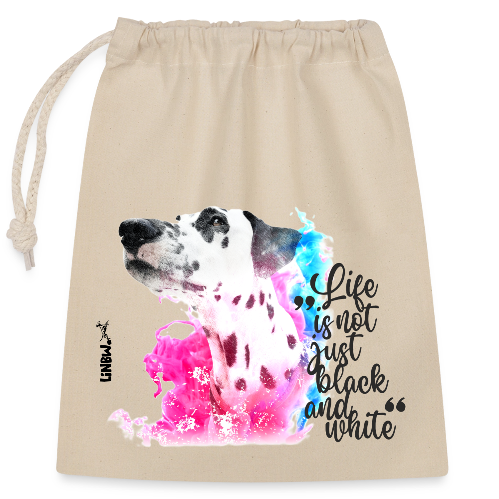 Boa´s Baumwollbeutel Life is not just black and white Edition Black - Natur