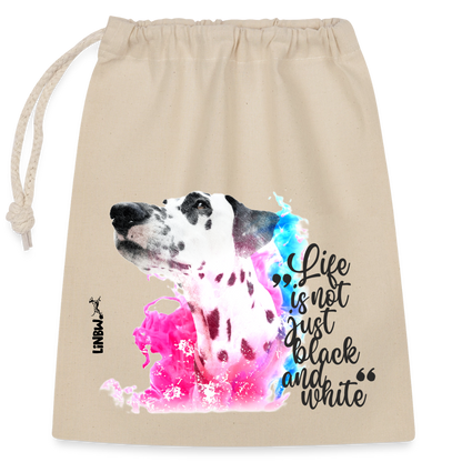 Boa´s Baumwollbeutel Life is not just black and white Edition Black - Natur
