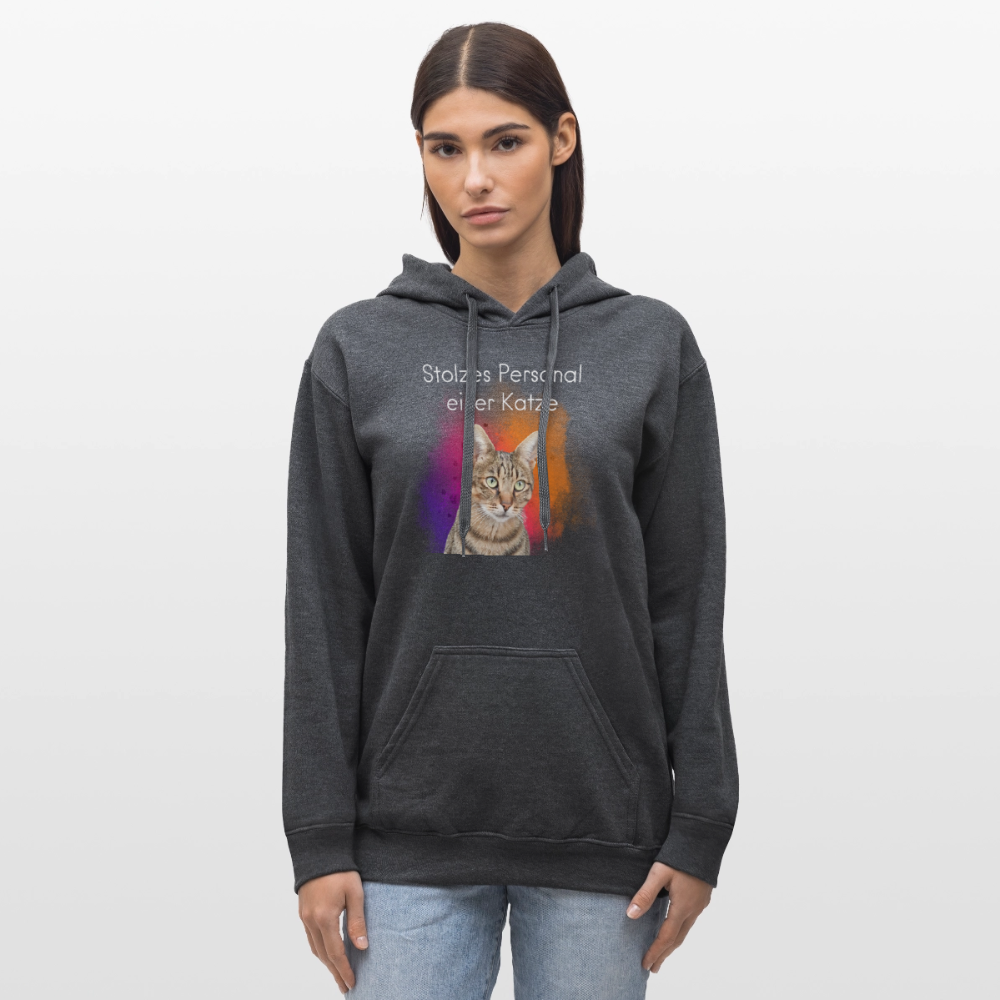 Pedro's Hoodie Stolzes Personal einer Katze White Edition - Dunkelgrau meliert