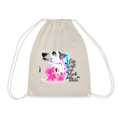 Boa´s Turnbeutel Splash Life is not just black and white Edition Black - Natur