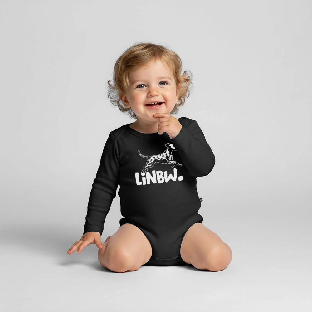 LiNBW. Langarm-Body White Edition - Schwarz