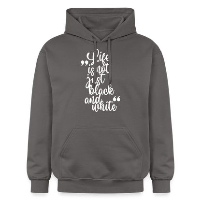 Life is not just black and white Hoodie White Edition - Dunkelgrau