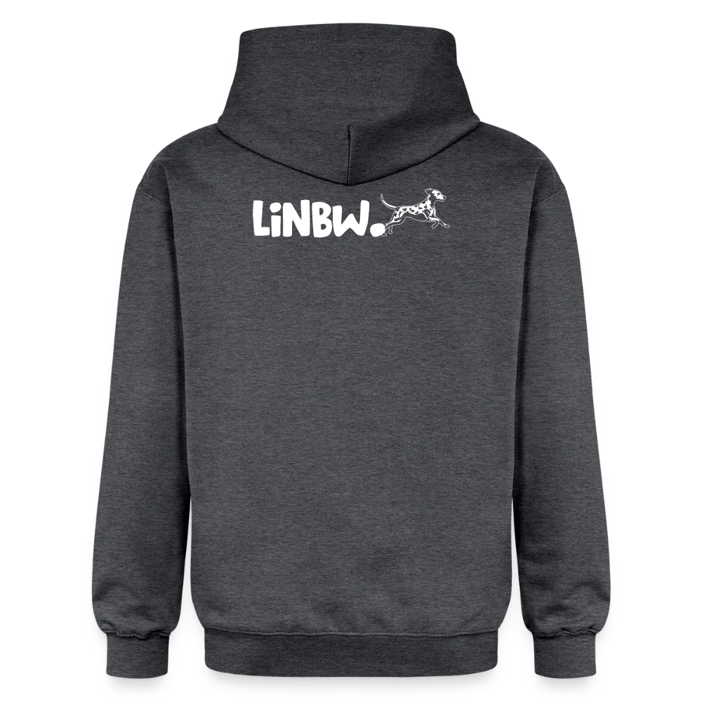 Life is not just black and white Hoodie White Edition - Dunkelgrau meliert