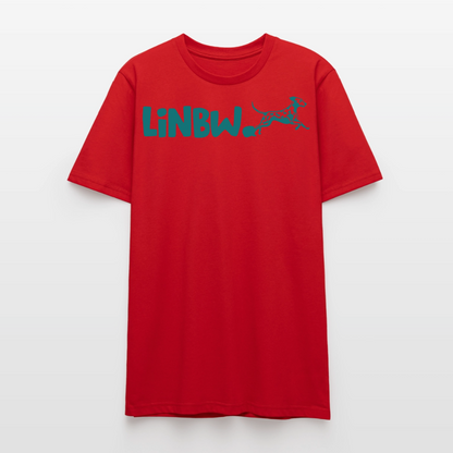 LiNBW. Unisex T-Shirt Premium Crew Blue Edition Life is not just black and white - LiNBW.