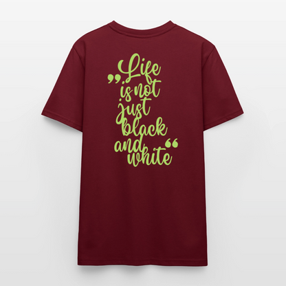 LiNBW. Unisex T-Shirt Premium Crew Green Edition Life is not just black and white - LiNBW.