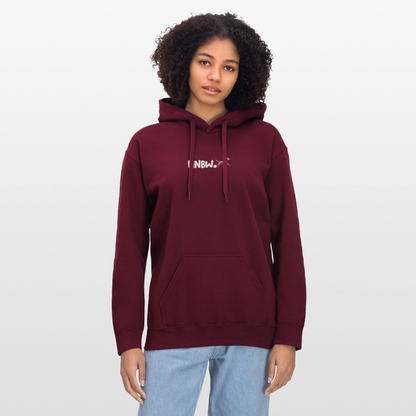 LiNBW. Crew Hoodie White Edition Life is not just black and white - Maroon
