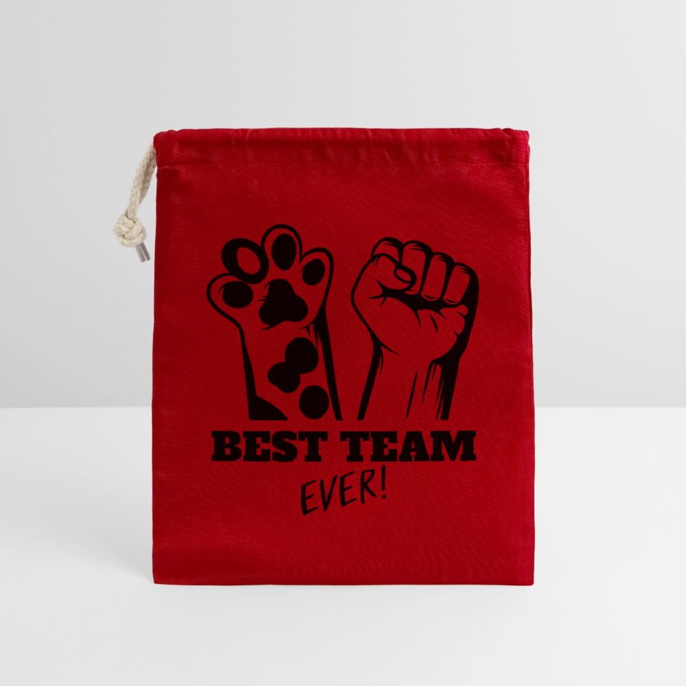 Best Team Ever Baumwollbeutel Black Edition - Rot